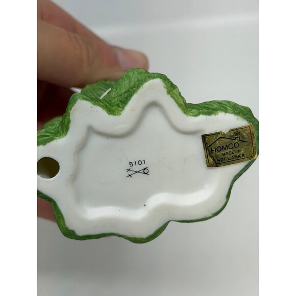 VTG Homco Christmas Snowman & Pine Tree Ceramic Figurine Set 2.5" Holiday Decor - Picture 6 of 7